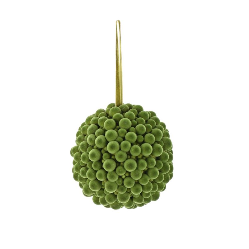 Green Bead Ball Ornament | 5&quot;