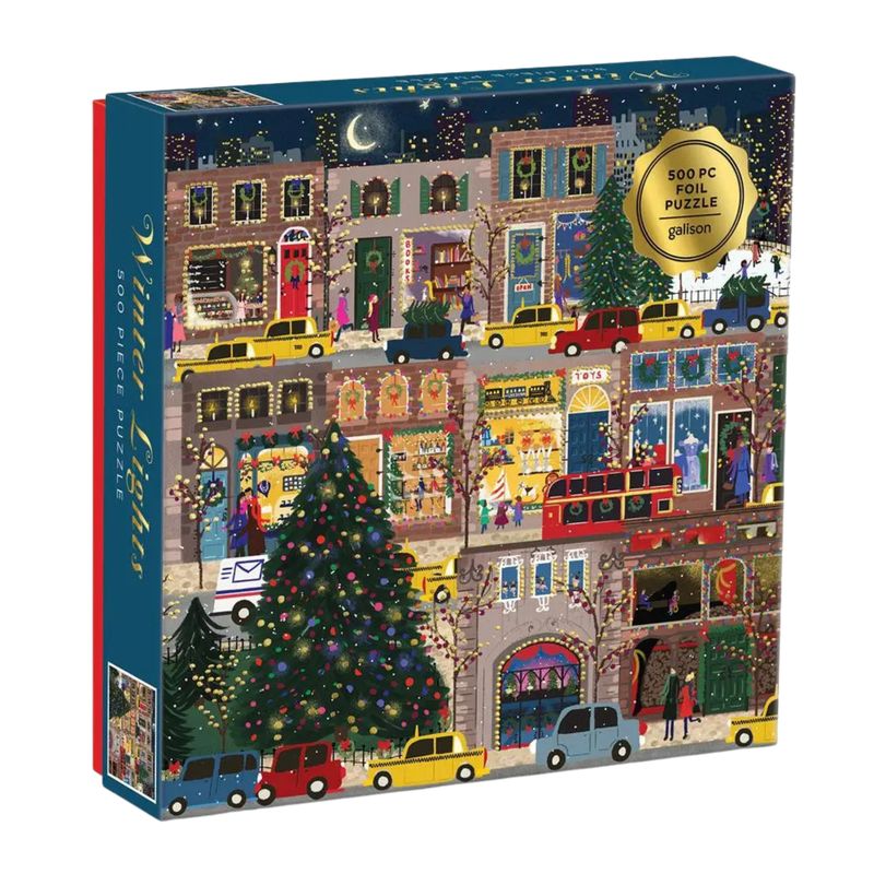 Winter Lights Foil Puzzle 500 Piece Puzzle