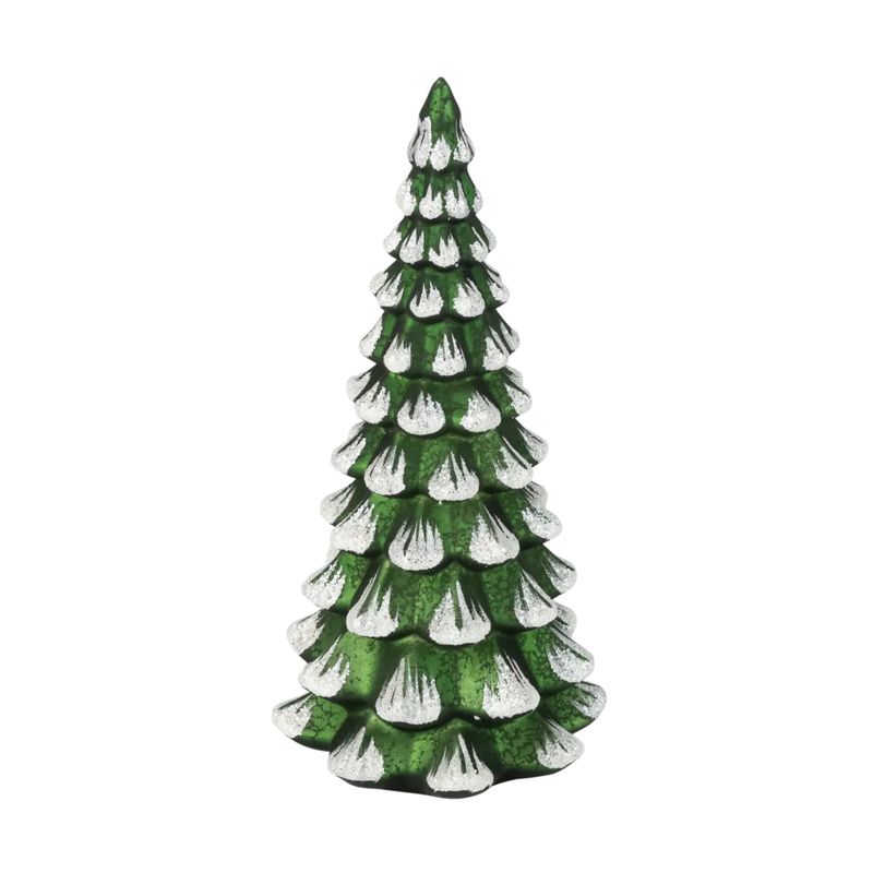 10in Dark Green Glass Tree