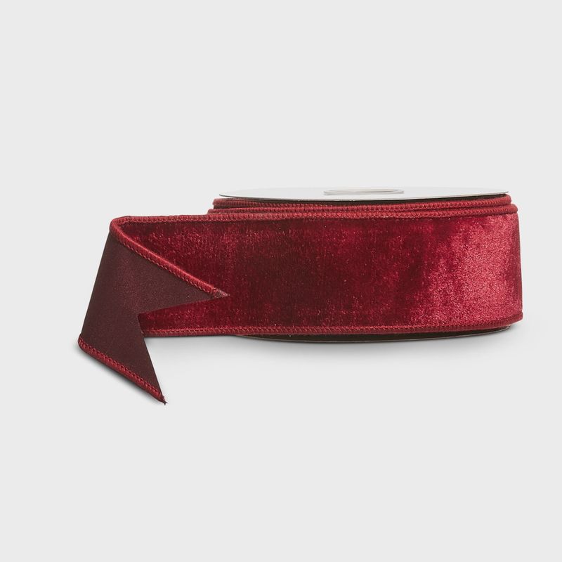 2.5&quot; Deep Red Wired Ribbon | 10yds