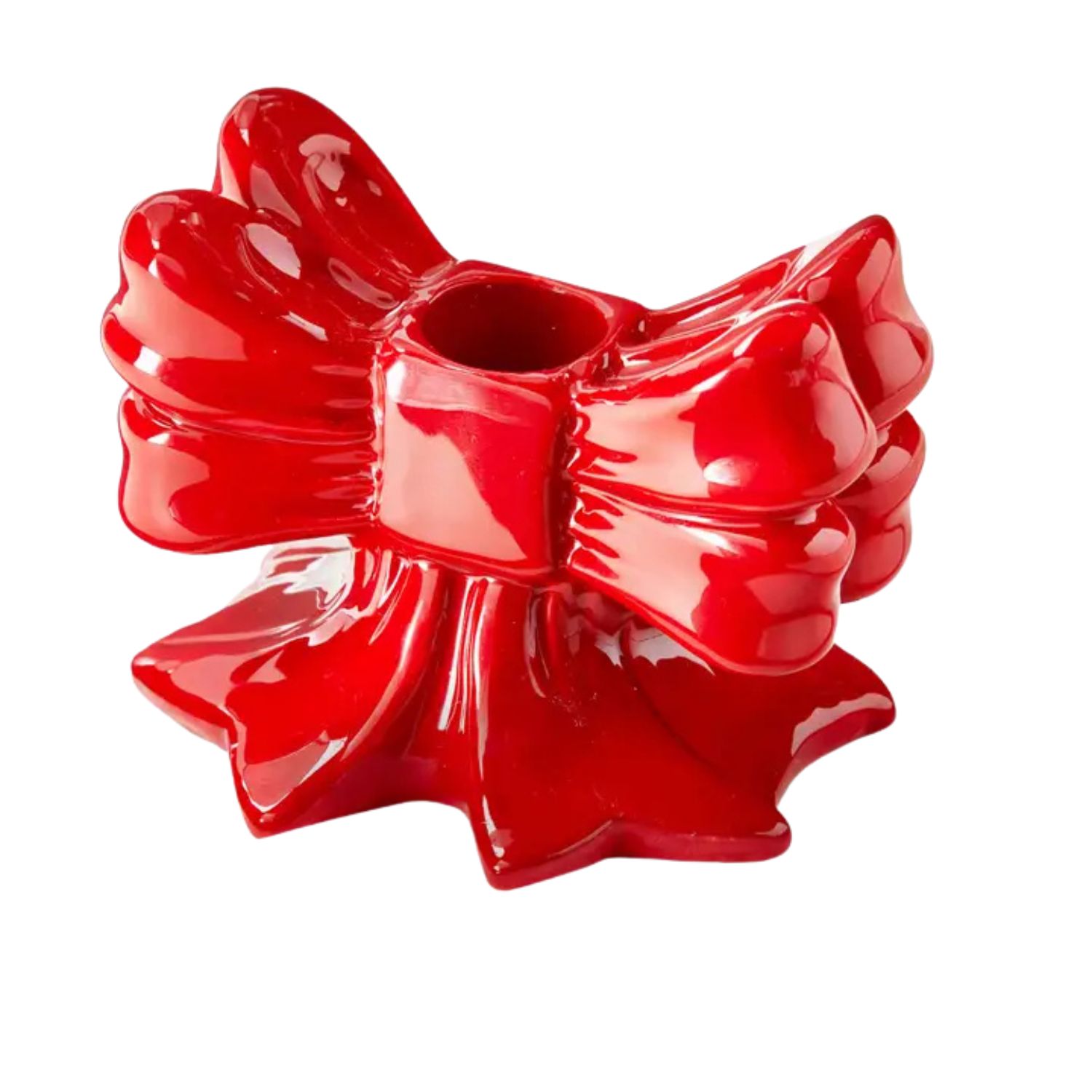 Christmas Very Merry Bow Taper Holder