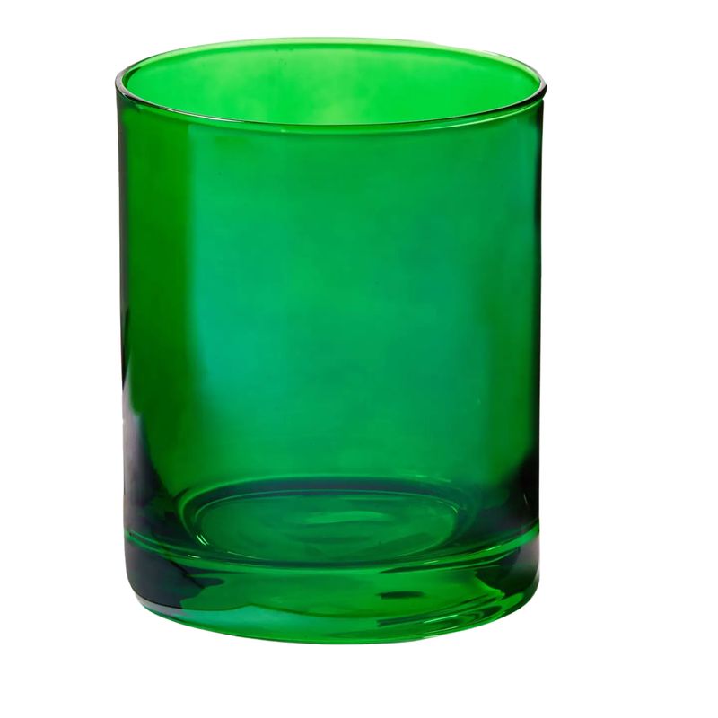 Christmas Celebration Rocks Glass Green