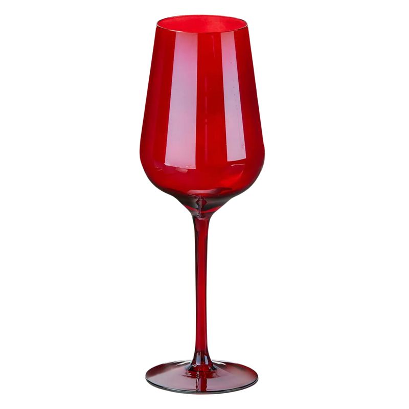 Christmas Celebration Wine Glass Red