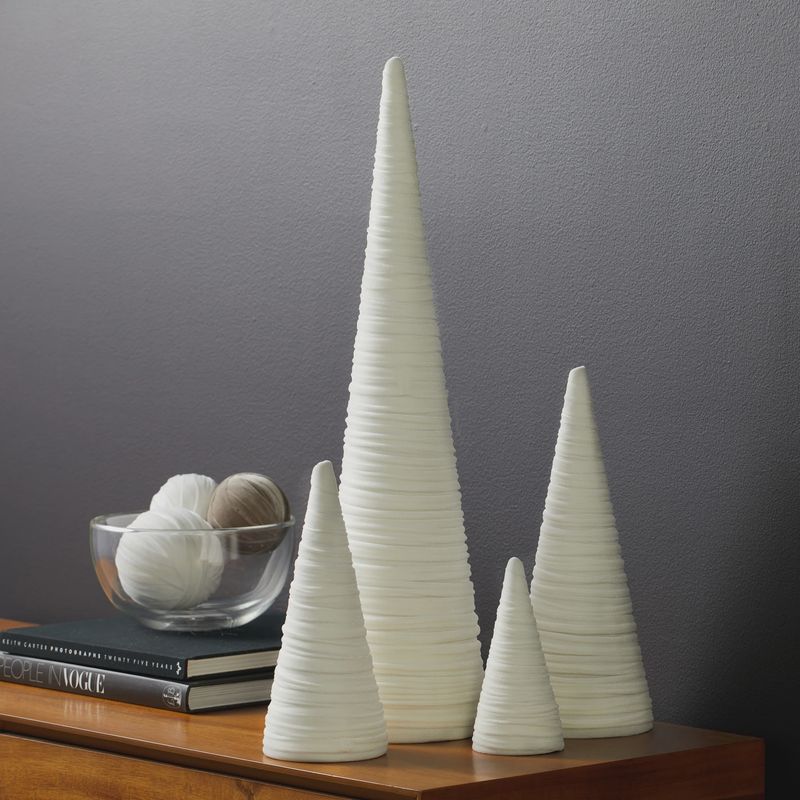 Velvet Cone Tree - Ivory (4 Sizes)