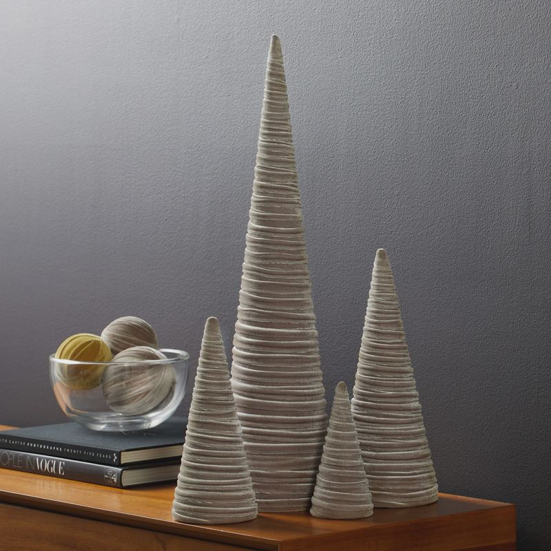 Velvet Cone Tree - Taupe (4 Sizes)