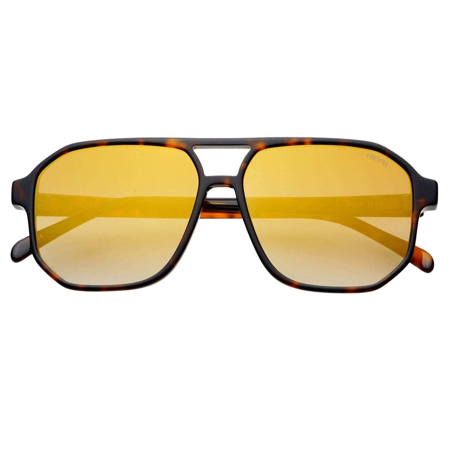 Billie Unisex Aviator Sunglasses | Tortoise Gold Mirror