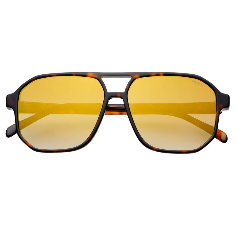 Billie Unisex Aviator Sunglasses | Tortoise Gold Mirror
