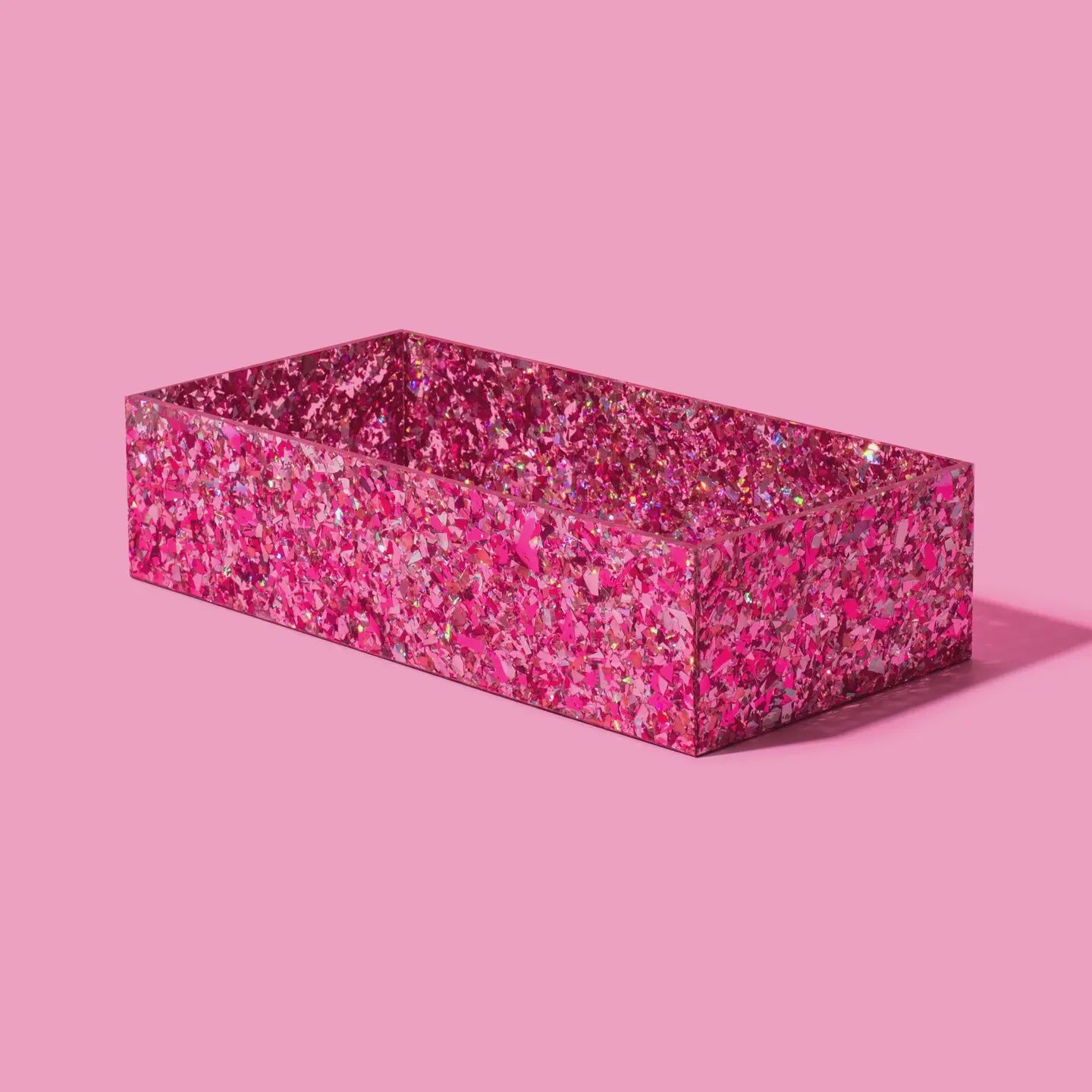 Acrylic Nesting Tray - Small - Pink Confetti