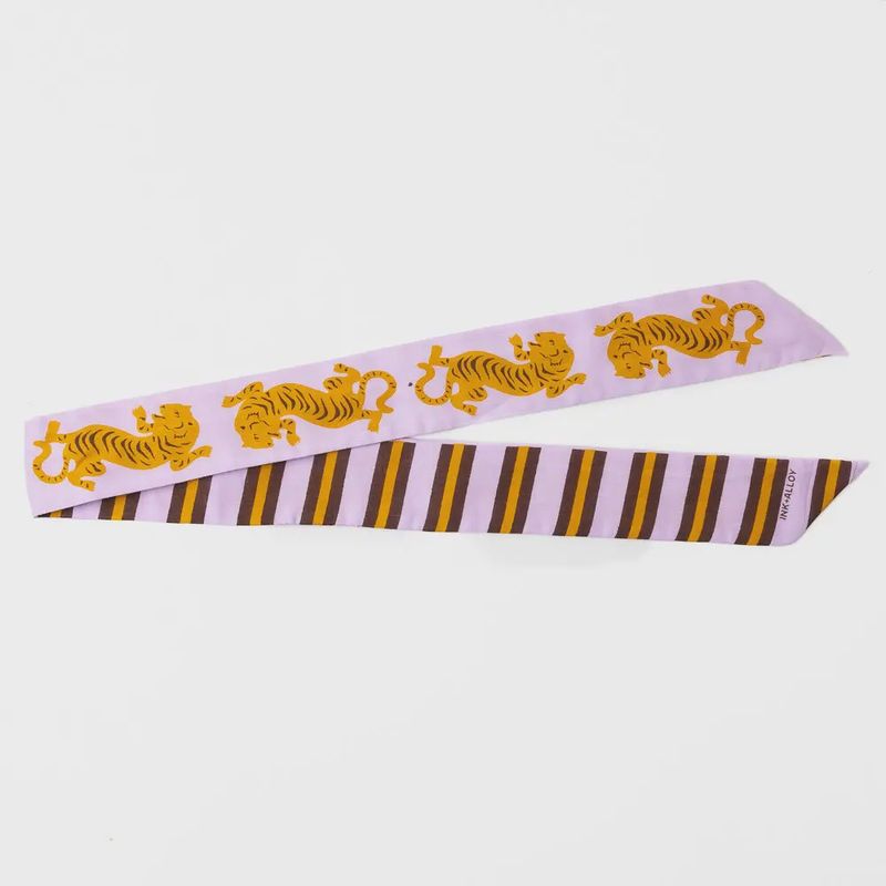 Camile Skinny Scarf Tiger Print