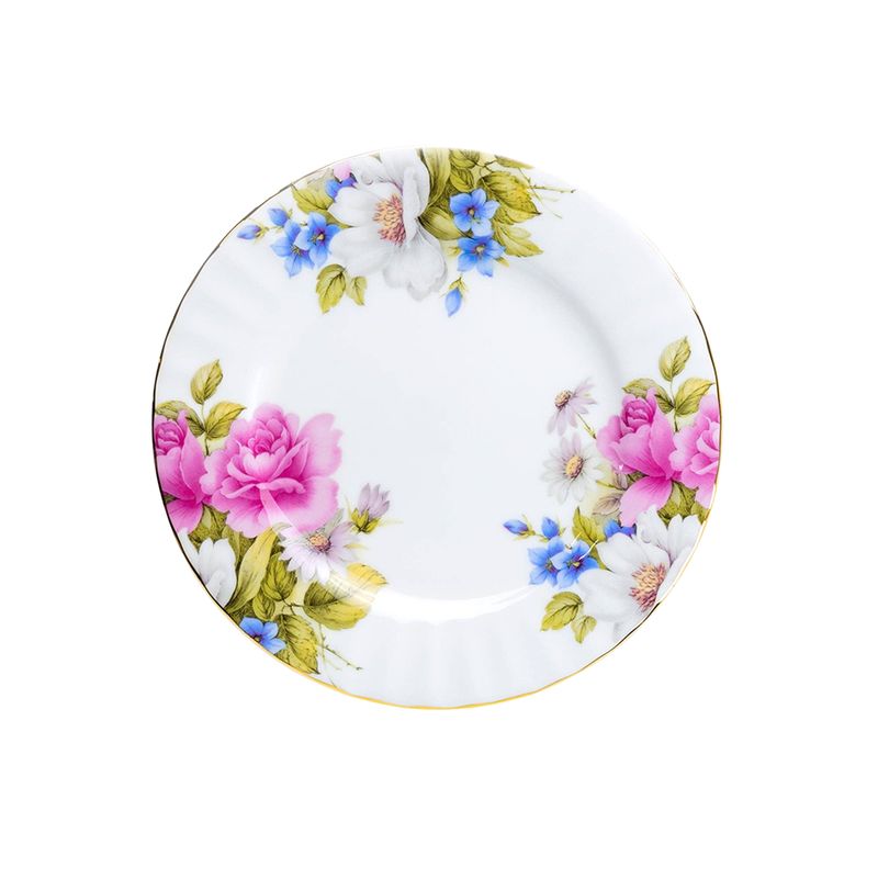 7.75&quot; Bone China Dessert Plate | Grace’s Rose