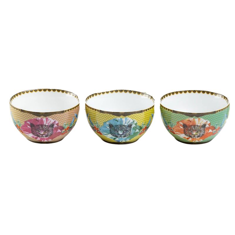 Summer Savanna Leopard – 3.75&quot; Porcelain Tidbit Bowl
