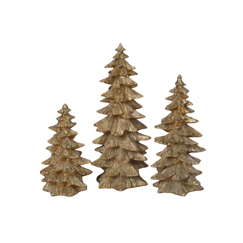 Gold Glitter Trees - 3 Sizes