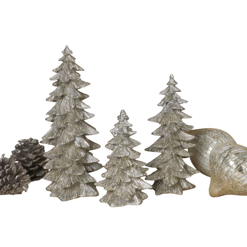 Silver Glitter Trees - 3 Sizes