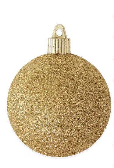 Gold Glitter Ornament 3 1/4&quot;
