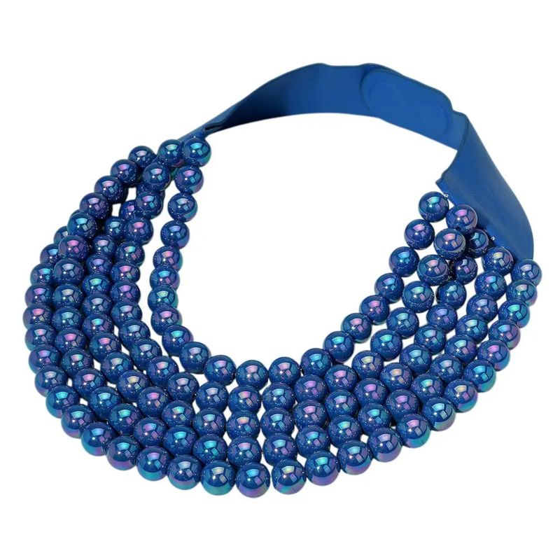 Beaded Magnetic Necklace- Royal Blue