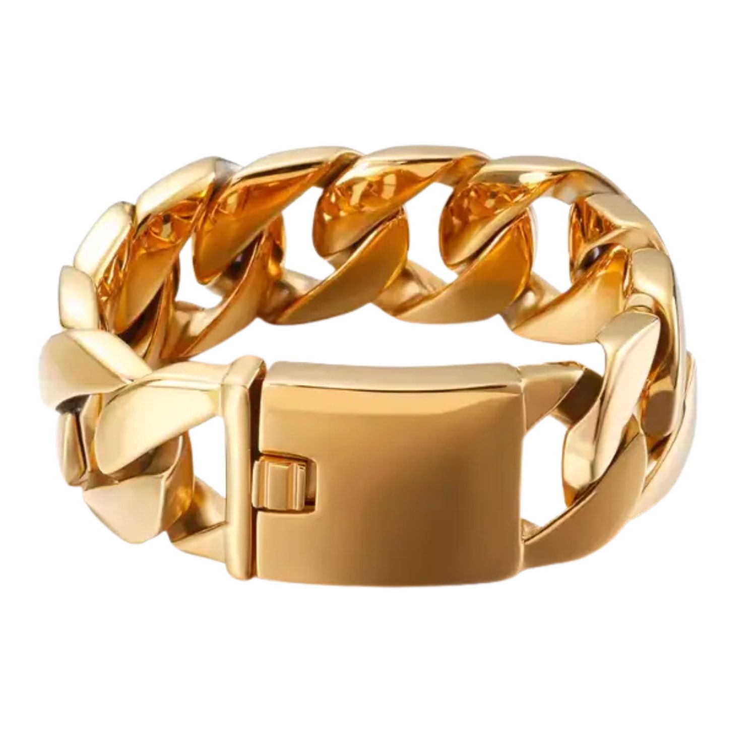 Chunky Chain Cuff Bracelet – 14K Gold Stainless Steel