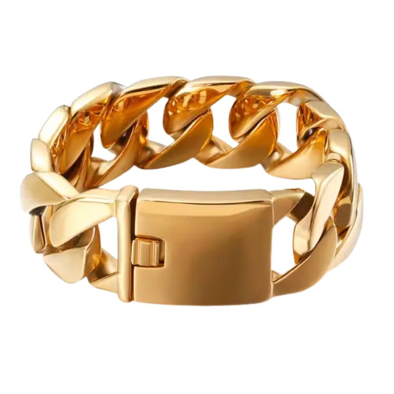 Chunky Chain Cuff Bracelet – 14K Gold Stainless Steel