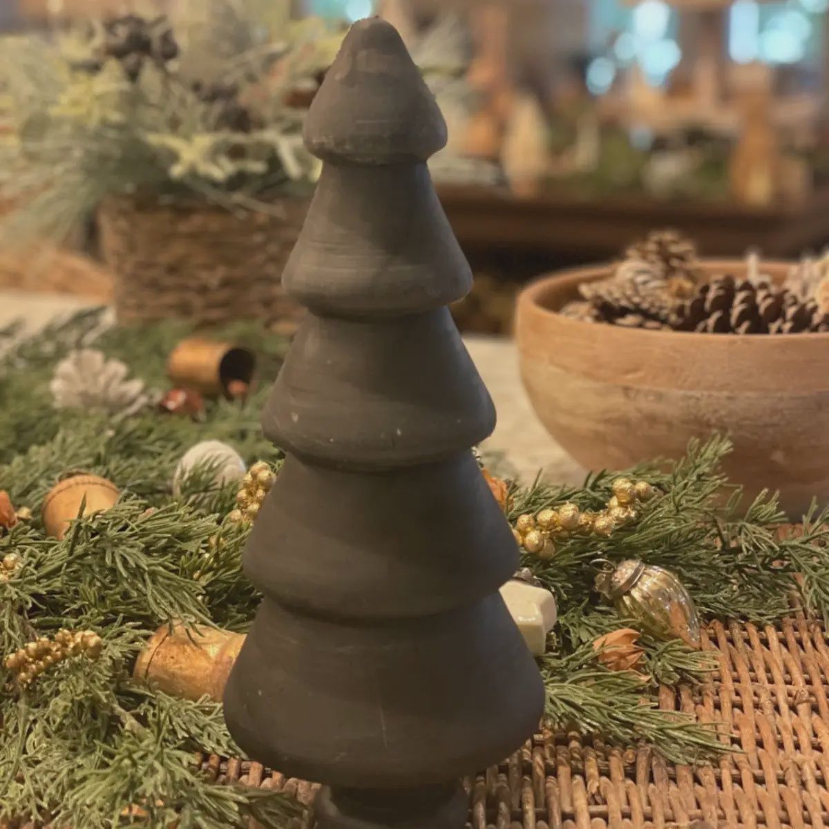 10&quot; Black Tiered Christmas Tree