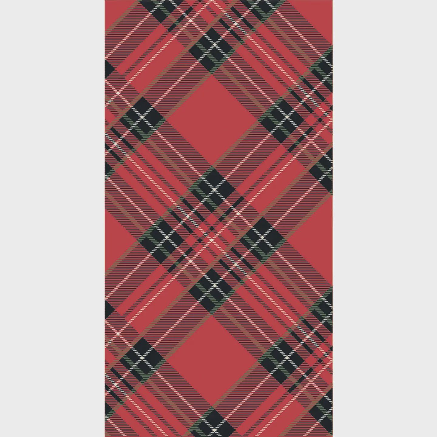 Red Plaid Guest Napkin - Pack of 16