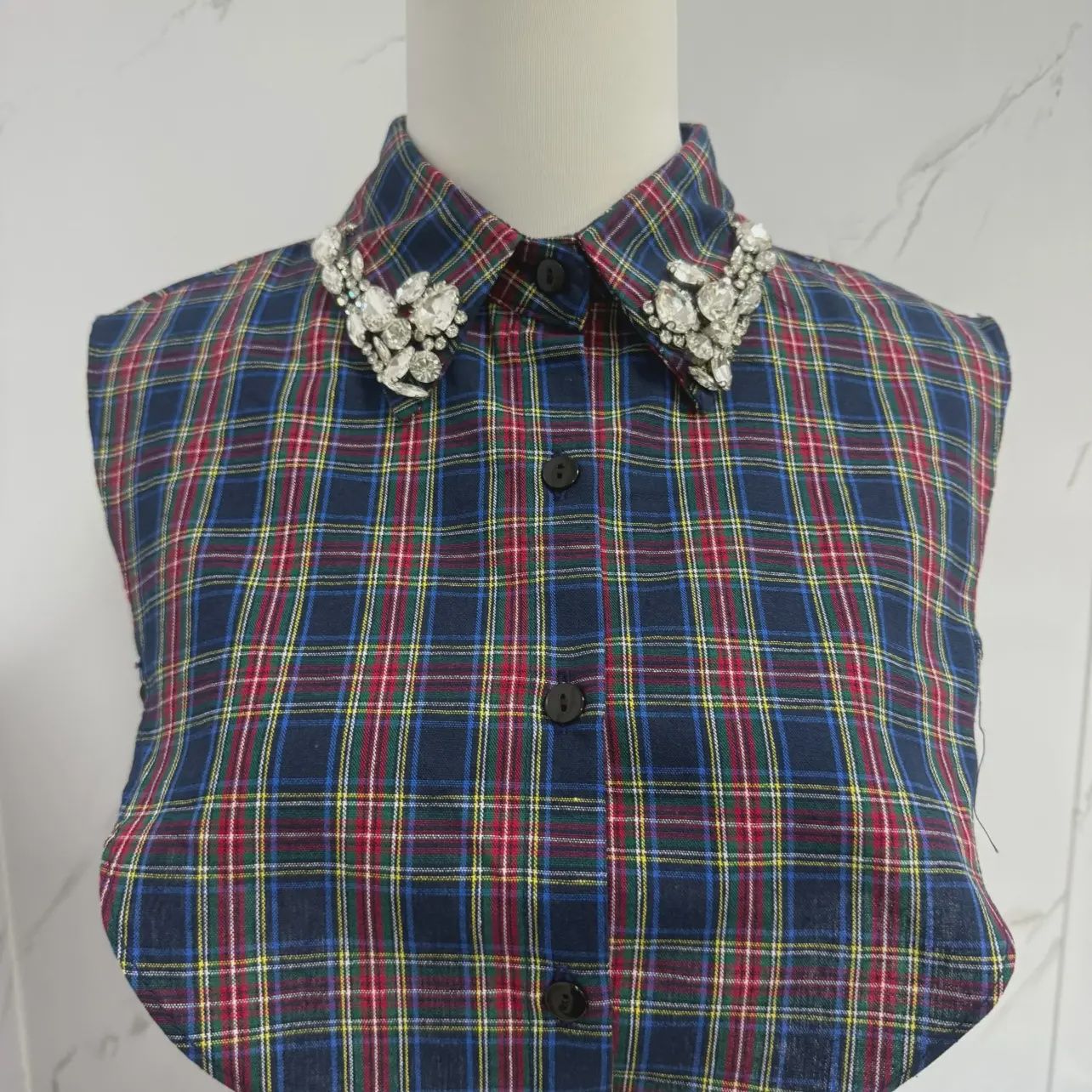 Corporate Collar- Blue Plaid