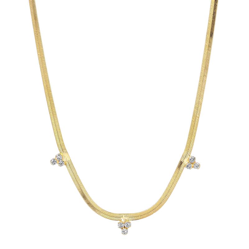 Tres Amigos Herringbone Necklace | 18&quot;