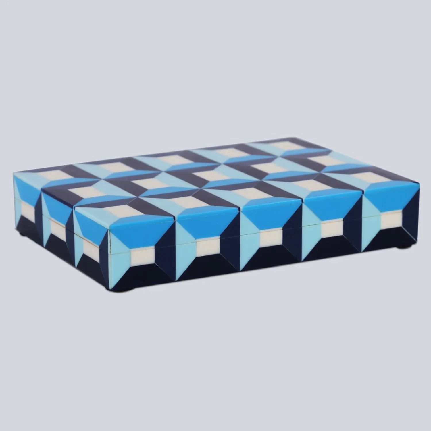 Modern Blue, Black &amp; White Box | 8" x 6"