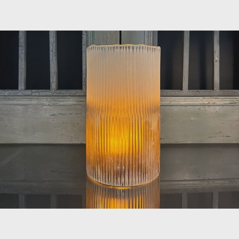 Frosted Bamboo Vessel 6x10"