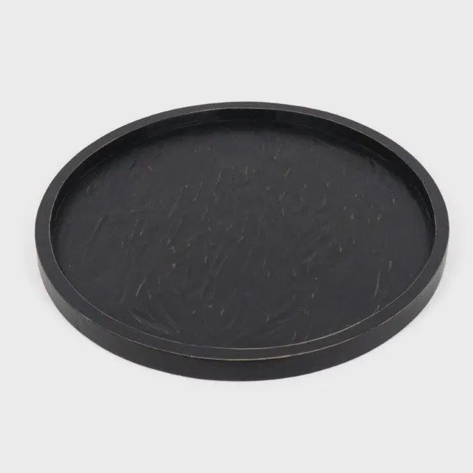 15.5x15x1 Wood Round Tray