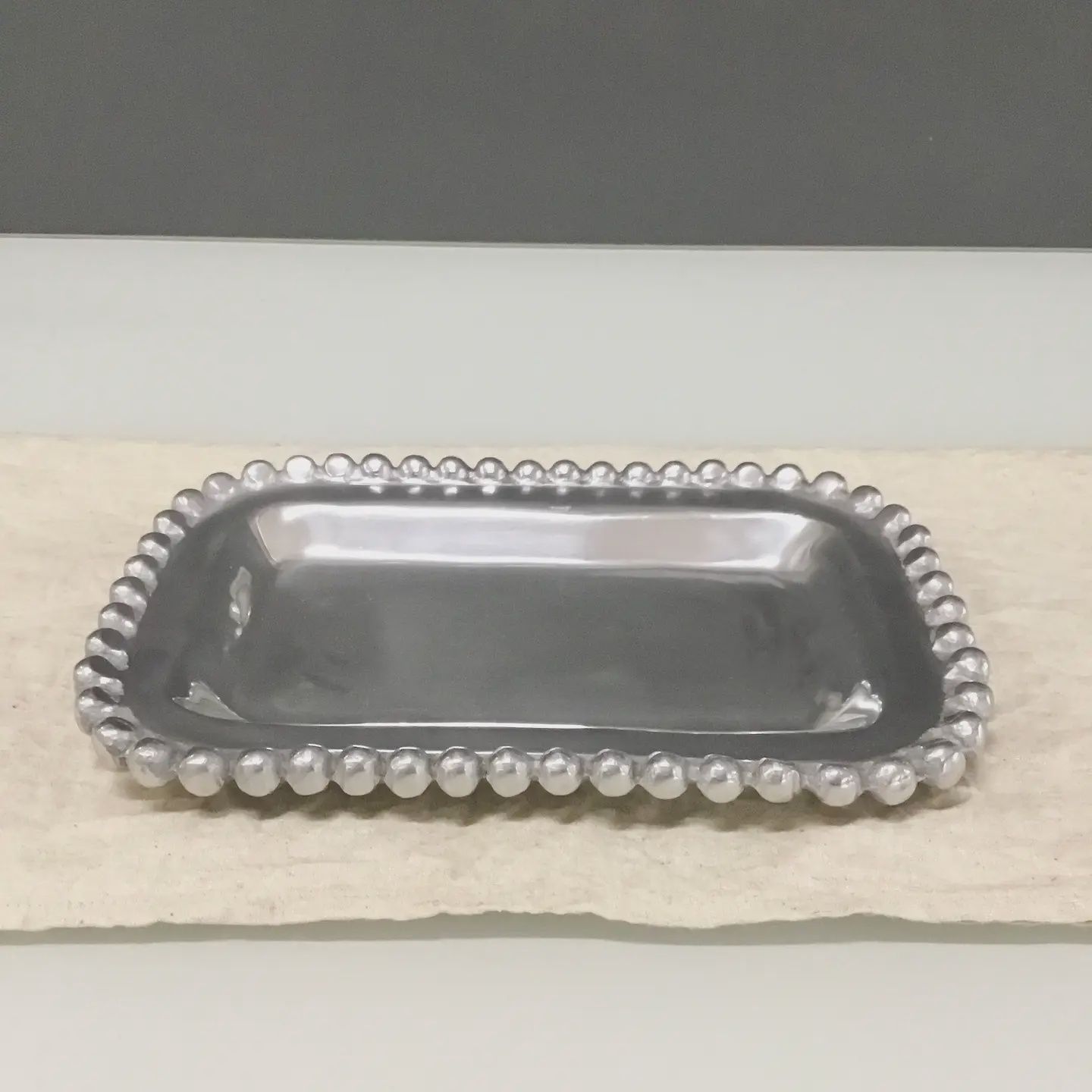 Silver Beaded Edge Tray