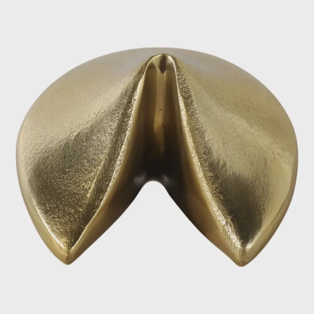 Metal Fortune Cookie Decorative Figurine