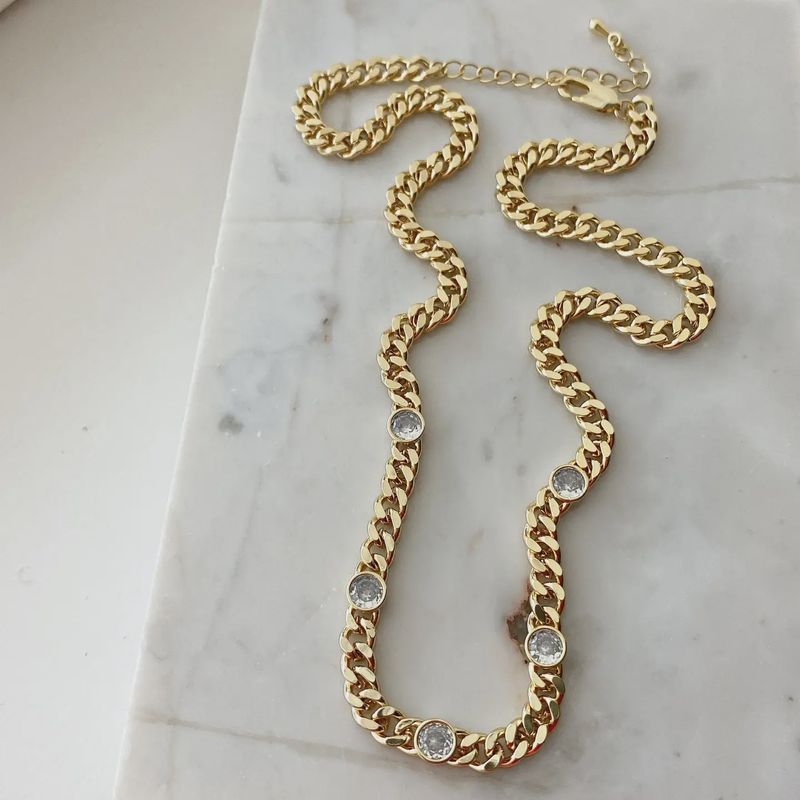 Bezel Station Necklace