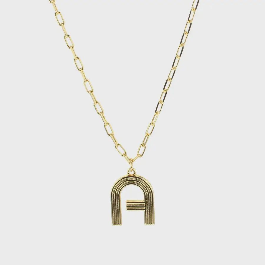 Deco Letter Necklaces, Letter: A
