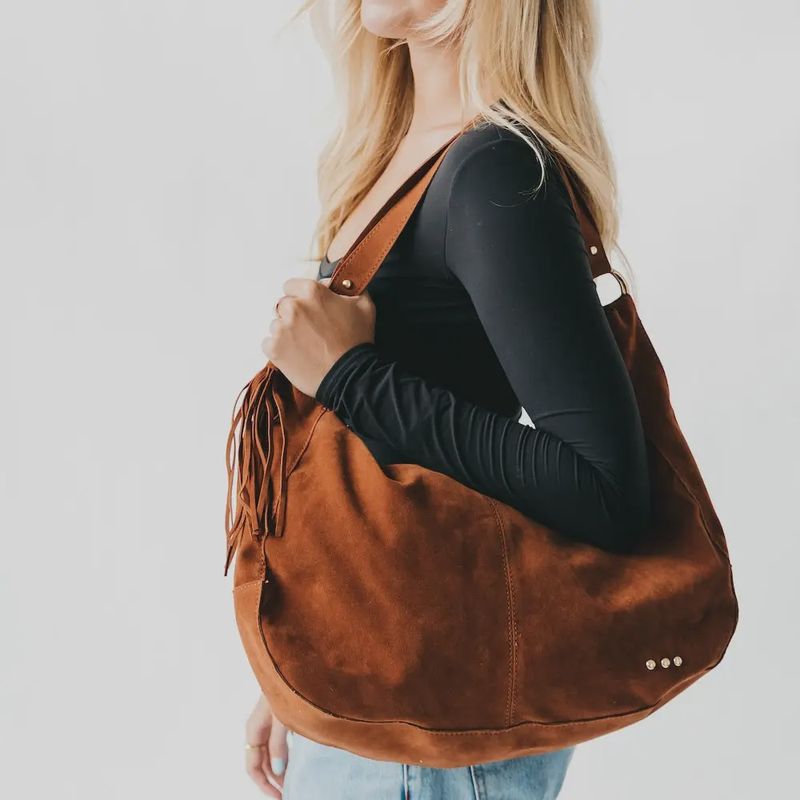 Hazel Hobo Shoulder Bag with Tassel