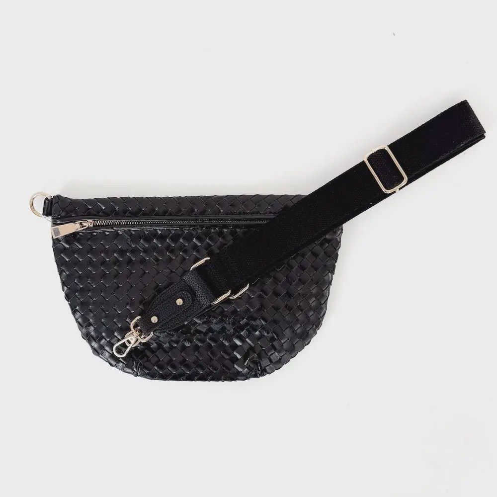 Solid Black Purse Strap