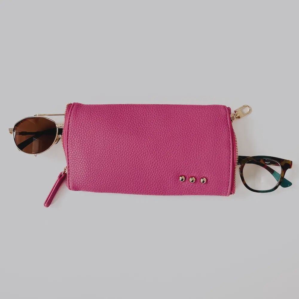 2 in 1 Glasses Case- Pink