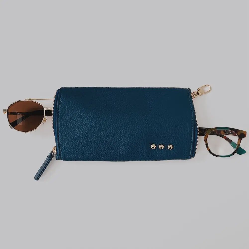2 in 1 Glasses Case- Navy