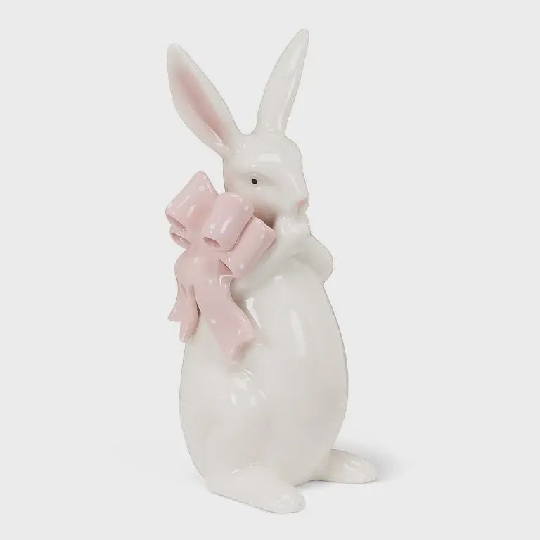 Standing Bunny with Pink Bow