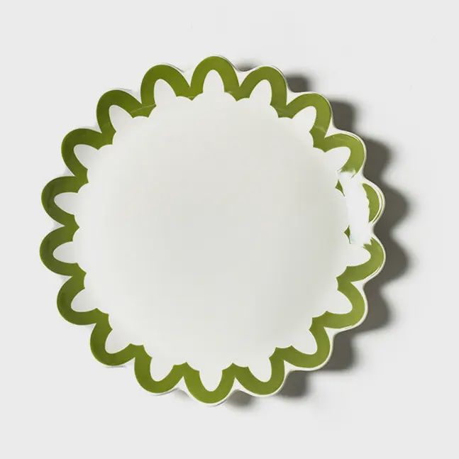 Olive Arabesque Trim Scallop Platter