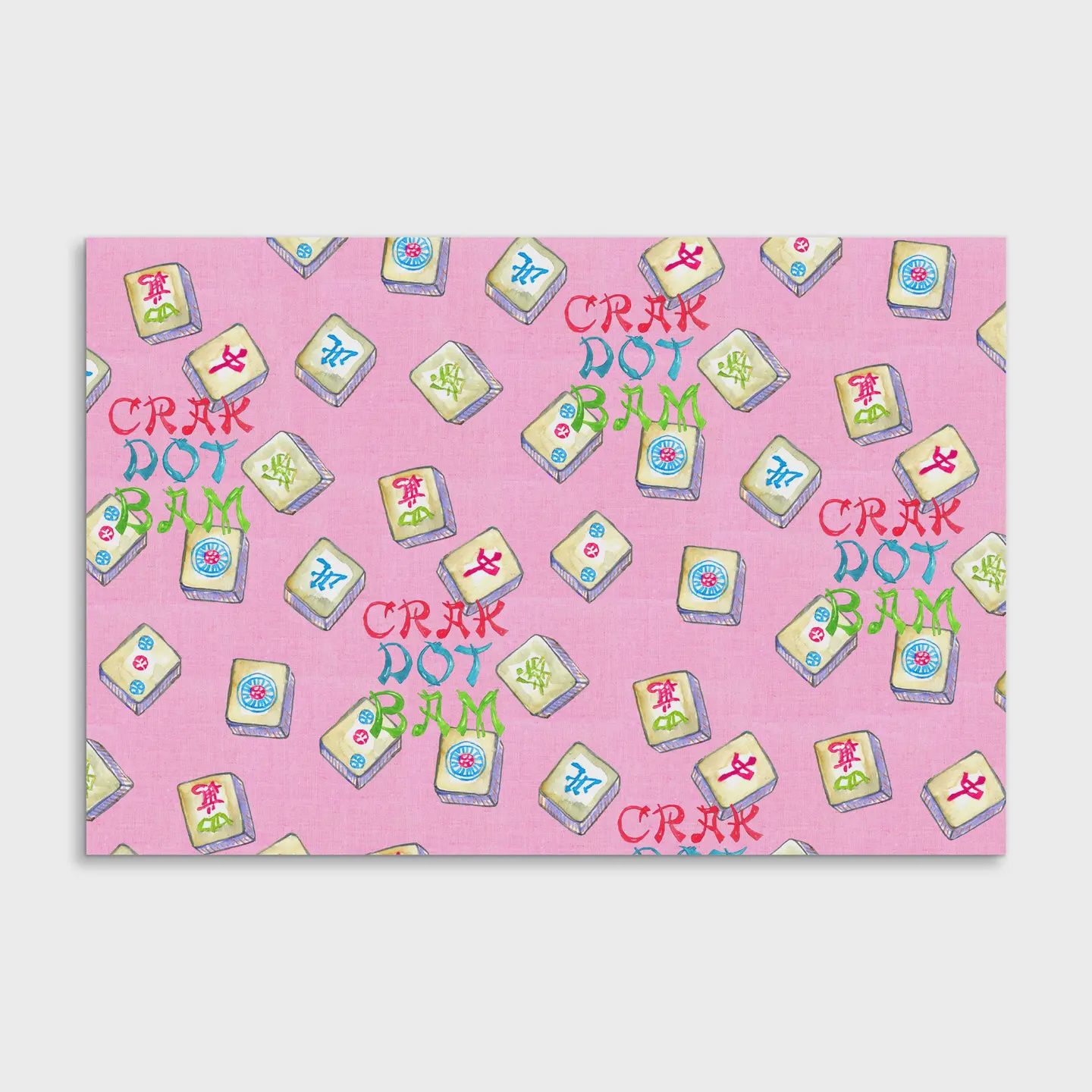 Colorful Mahjong Tiles Paper Placemats