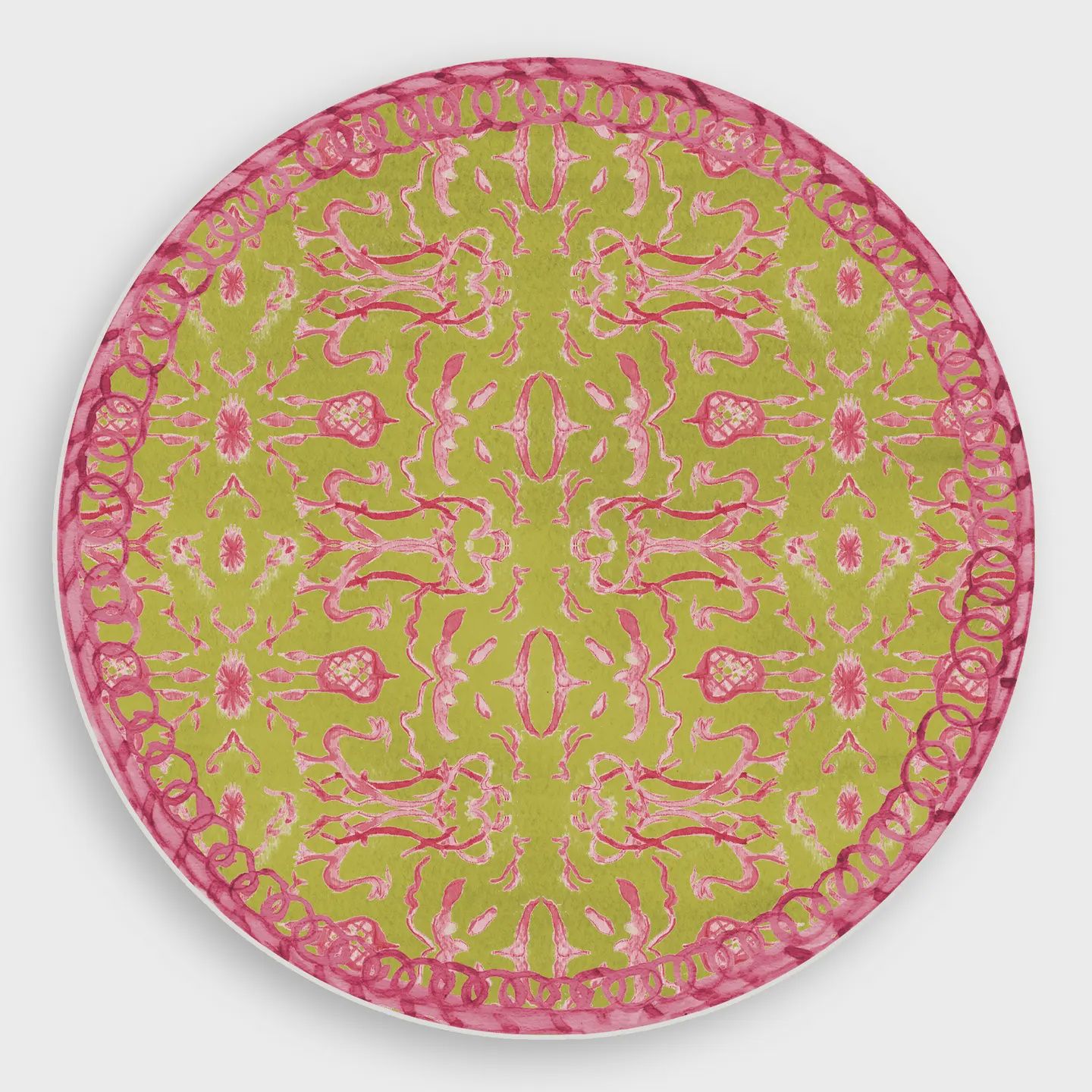 Pink &amp; Green Chinoiserie Vinyl Placemat