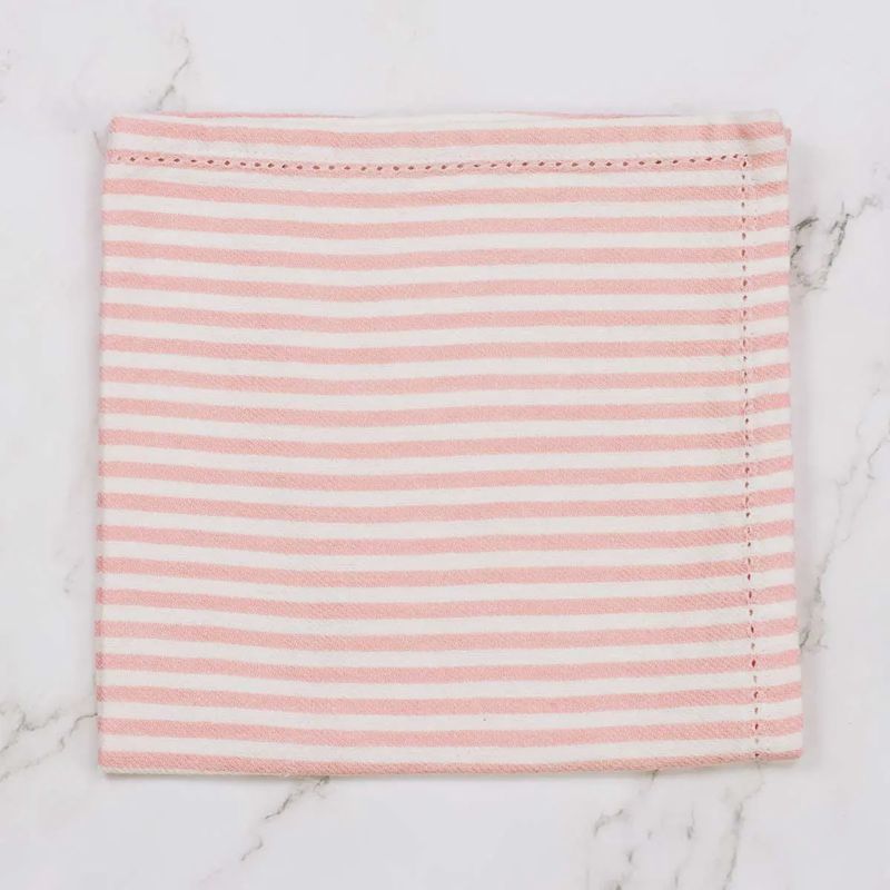 Pink &amp; White Stripe Napkin