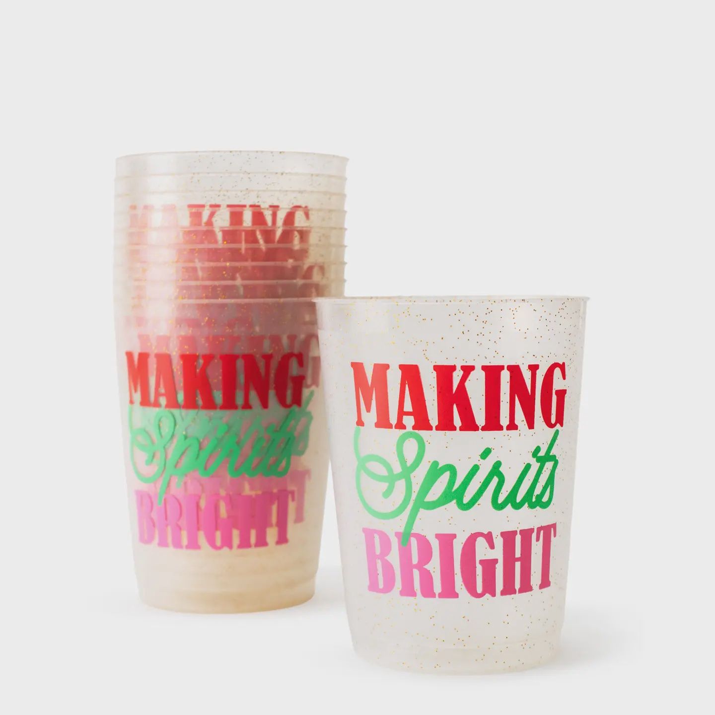 Making Spirits Bright Part Cups- Set of 10