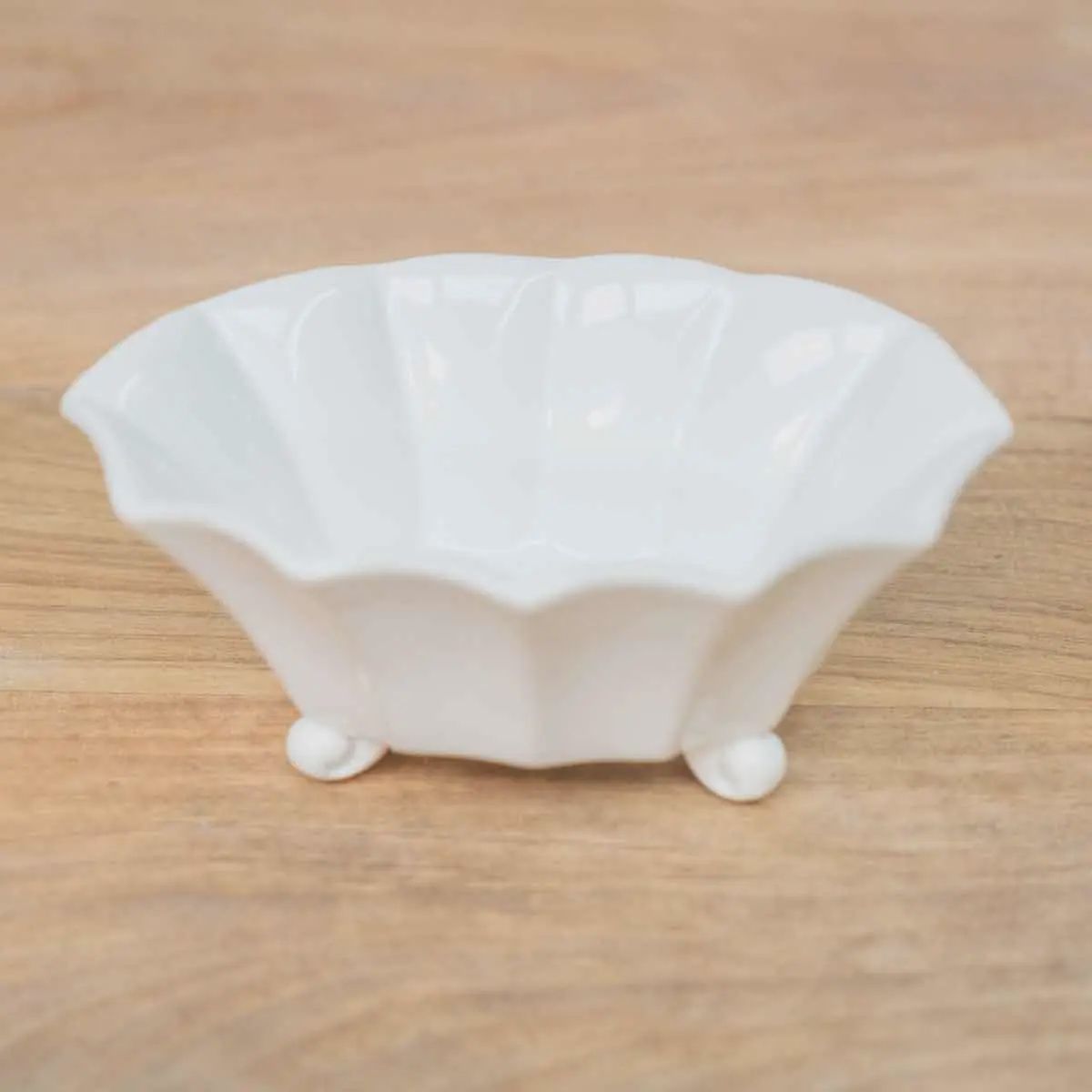 White Scalloped Candy Dish