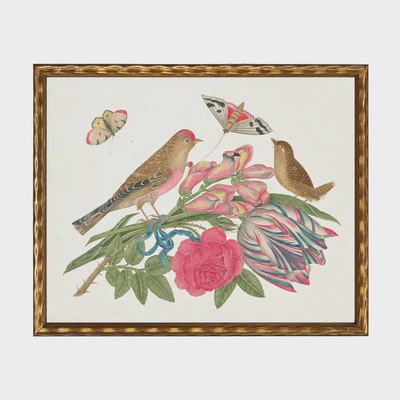 16 x 12 Birds &amp; Flowers Art