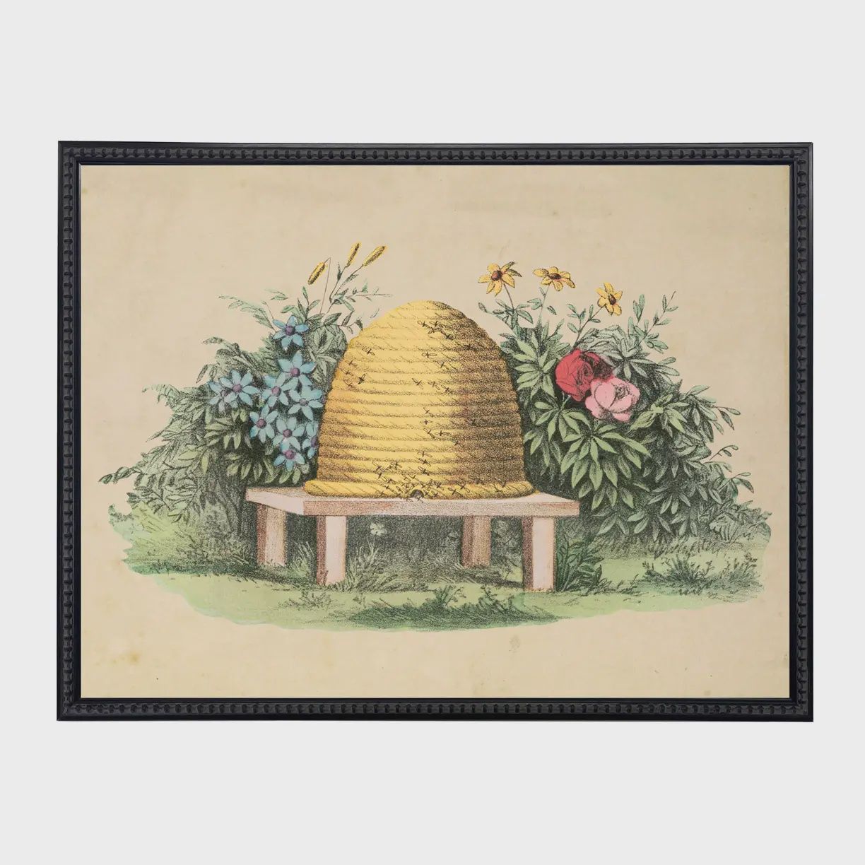 16 x 12 Vintage Bee Hive Print
