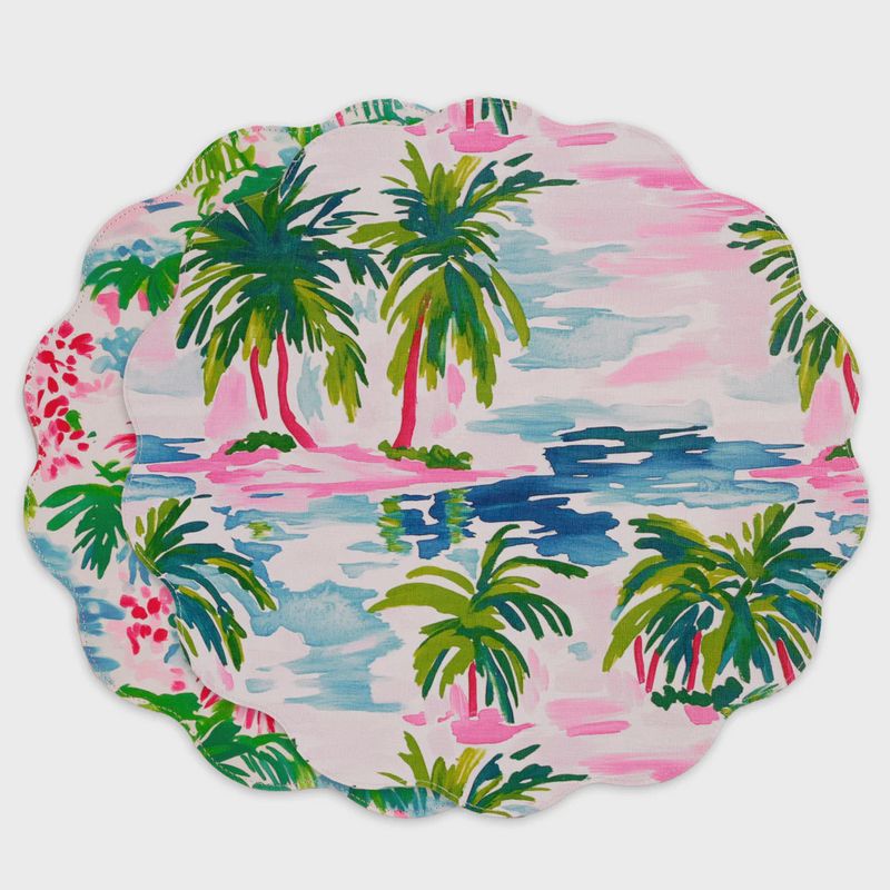 Palm Trees Reversible Placemats