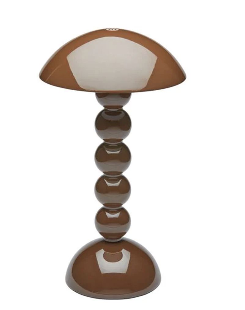 Chocolate Lacquer Rechargeable Bobbin LED Lamp