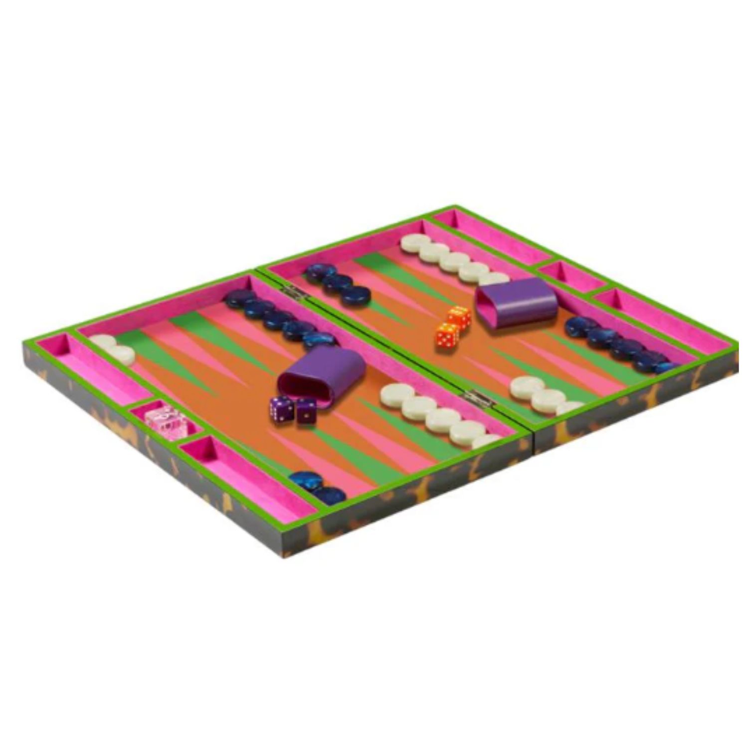 Tortoiseshell Lacquer Backgammon Set