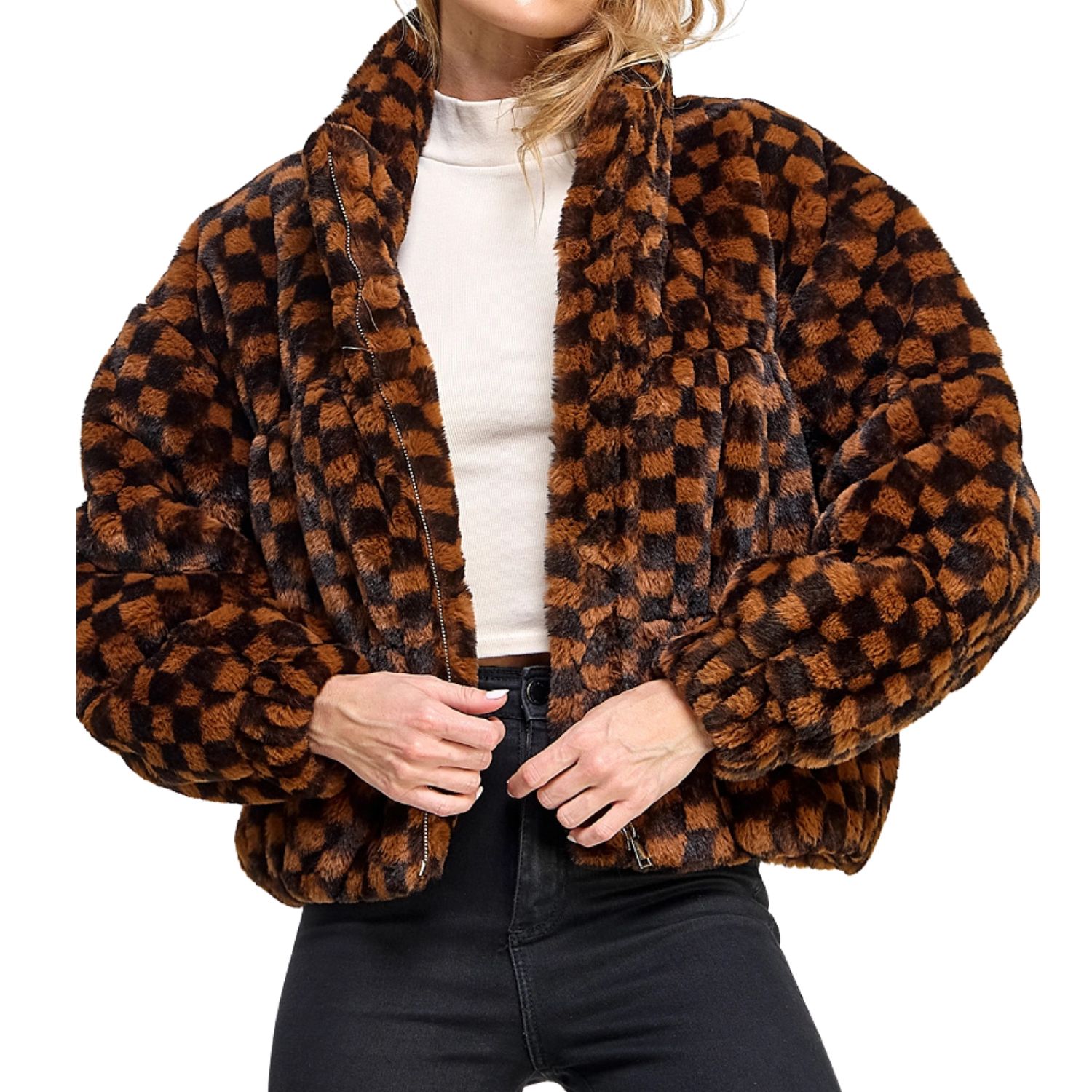 Gridlock Fuzzy Puff Jacket