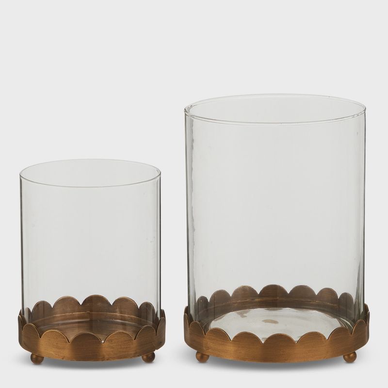 Gold Scalloped Trim Containers- 2 Sizes